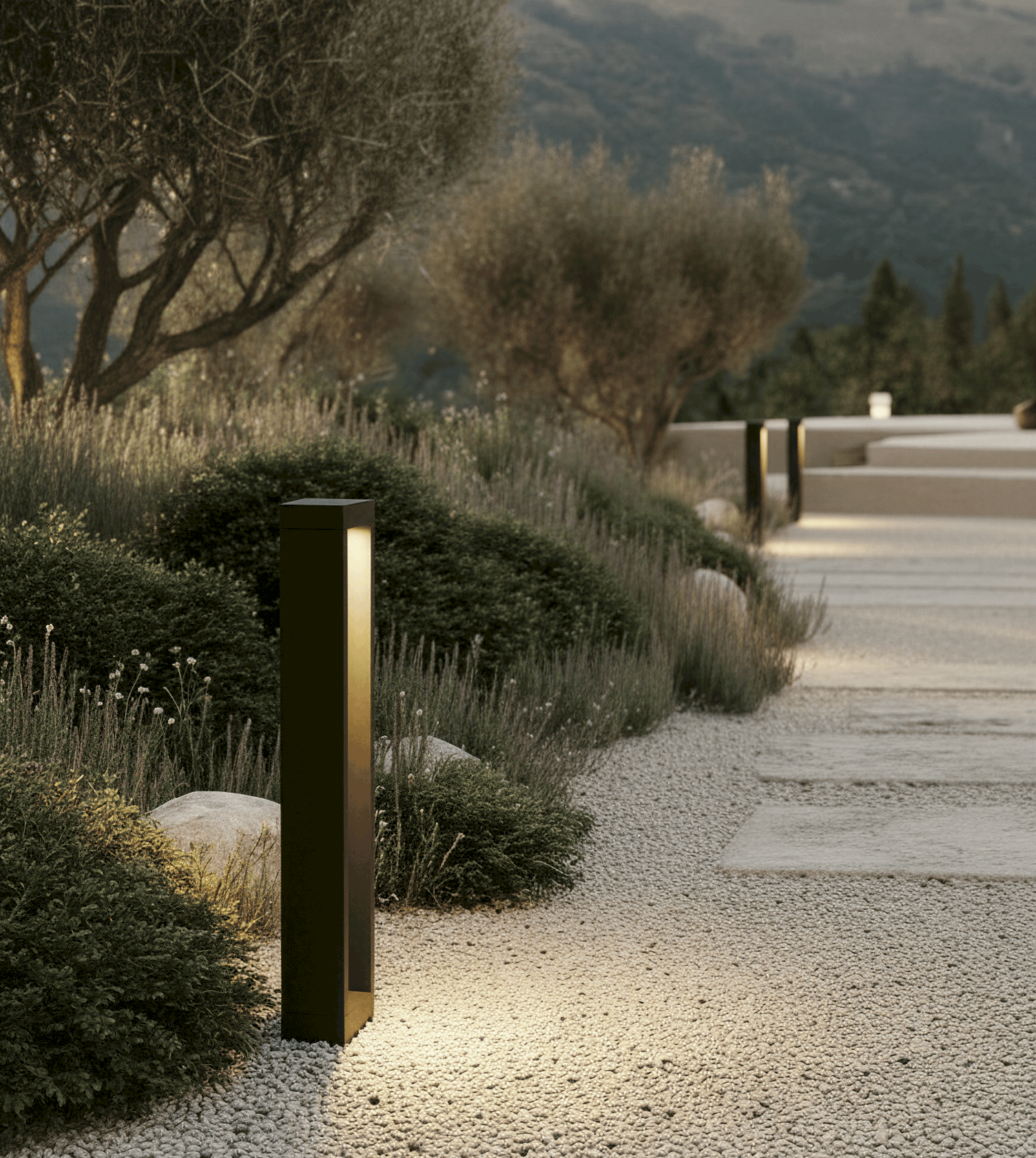 Buitenlamp Paal LED 10W IP65 Aluminium Zwart 60cm Tuin Oprit Pad Modern